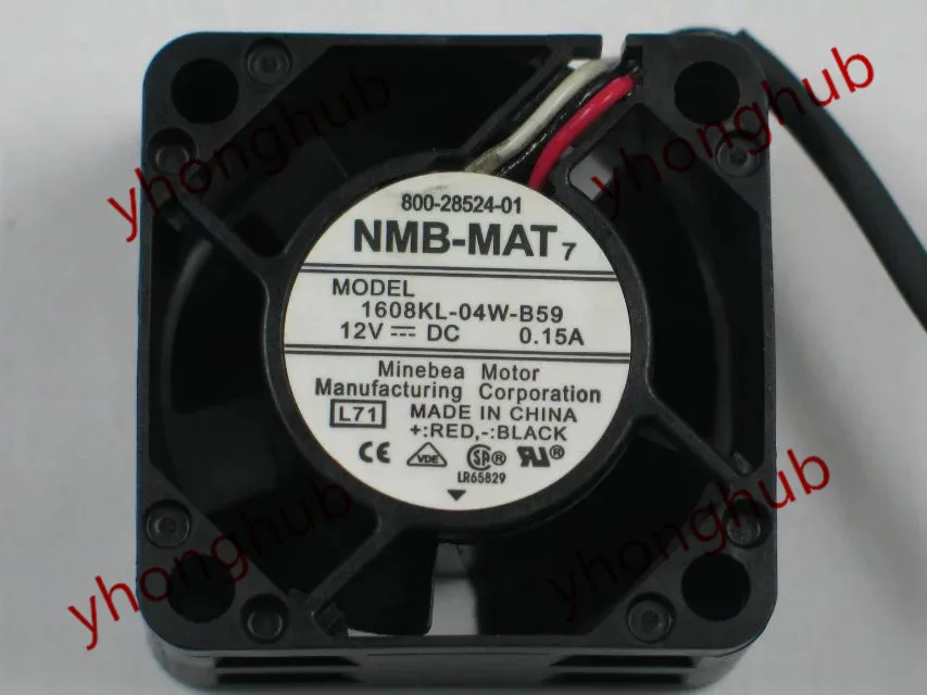 NMB MAT 1608KL 04W B59 L71 DC 12V 0.15A 3 жильный 40x40x28 мм Сервер вентилятор охлаждения|square fan|server fandc