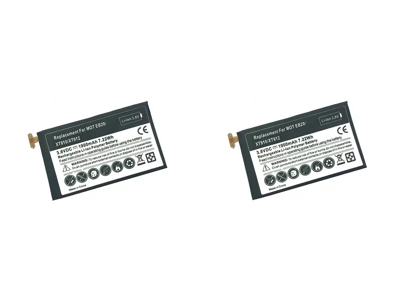 Seasonye 2 шт./лот 1900 мАч EB20 Сменный аккумулятор для Motorola Droid RAZR SNN5899 SNN5899A SNN5899B XT910 XT912 T5
