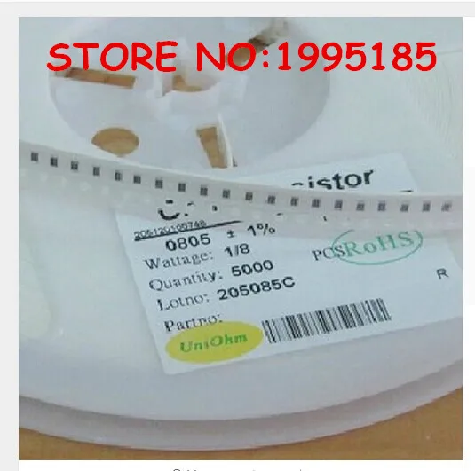 100 шт./лот 0805 SMD резистор 1% 1K Ом 1001 2 0*1 6 мм Бесплатная доставка|resistor 1k ohm|resistor 0805resistor |