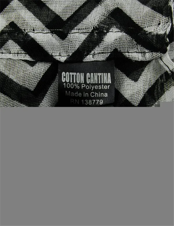 Мягкий шарф из хлопка с шевроном в стиле Infinity | Аксессуары для одежды