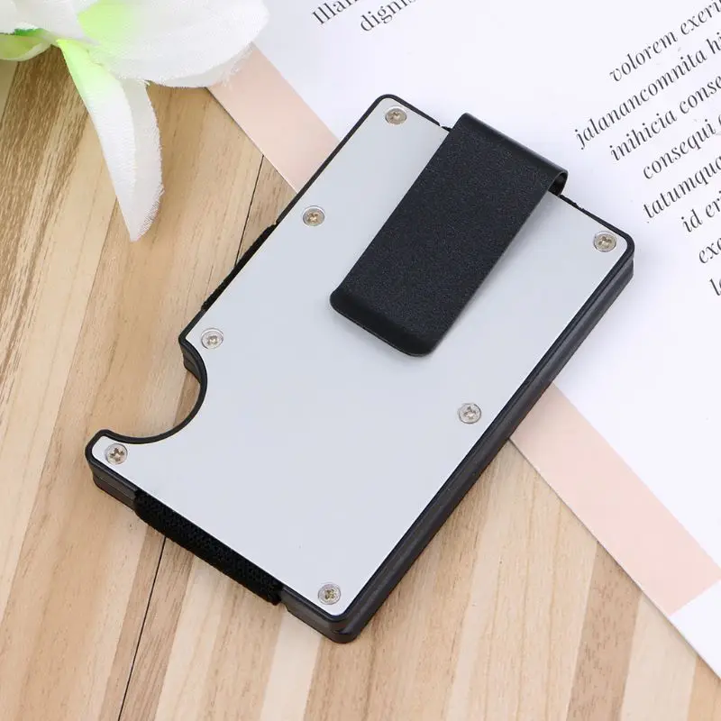Мужской держатель для Карт RFID Блокировка ID Кредитная карта кошелек Алюминиевый Чехол Зажим для денег держатель для карт Высокое качество держатель для карт