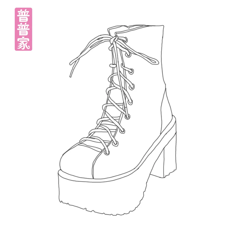 Милые туфли принцессы в стиле панк Демисезонные ботинки японском с круглым