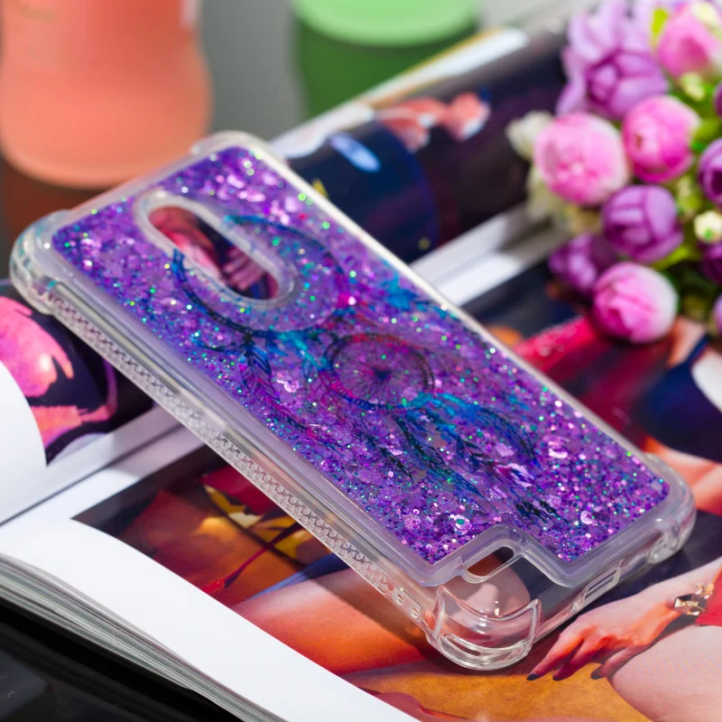 Для LG K0 2018 зыбучие пески блеск Жидкая Мягкие TPU анти knock Обложка Coque чехол для EU