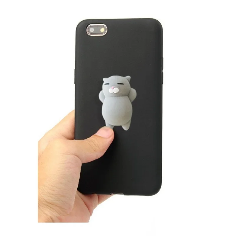 Pinch тыкать Squishy Cat Мягкий силиконовый чехол для OPPO A59 A33 A37 A53 A39 A57 A71 A79 A73 A75 R7 r7S R9 R9S R11