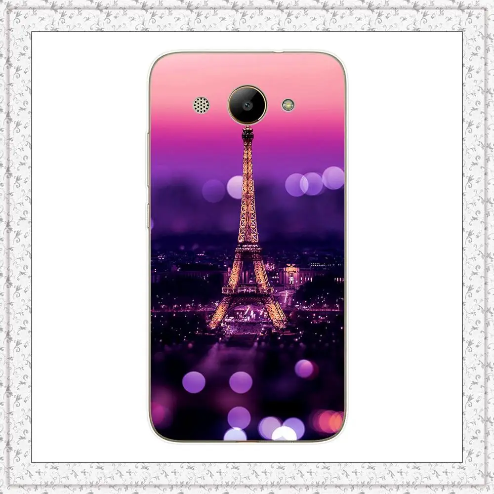 the eiffel tower Для huawei Y3, мягкий силиконовый чехол с принтом милых животных, кошек, чехол для телефона, чехол для huawei Y 3, Fundas Coque, бампер, чехол - Цвет: the eiffel tower