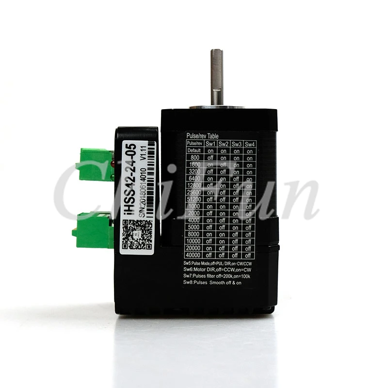 JMC 42 интегрированный замкнутый цикл шаговый двигатель драйвер IHSS42 24 05 0.48NM 2 фазный