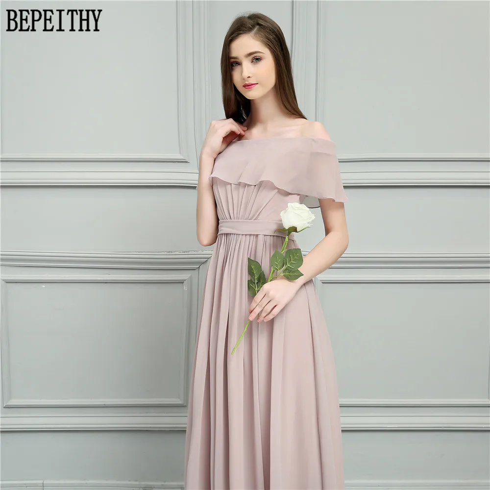 Женское платье с вырезом лодочкой BEPEITHY длинное шифоновое плиссированное