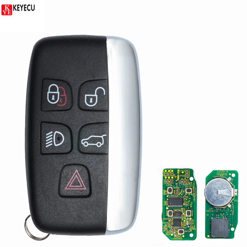 Keyecu 5 Button 315/434MHz Remote Car Key Fob for LR2 LR4 2012-2015 Range Rover Evoque /Sport 2012-2017 FCC ID: KOBJTF10A |