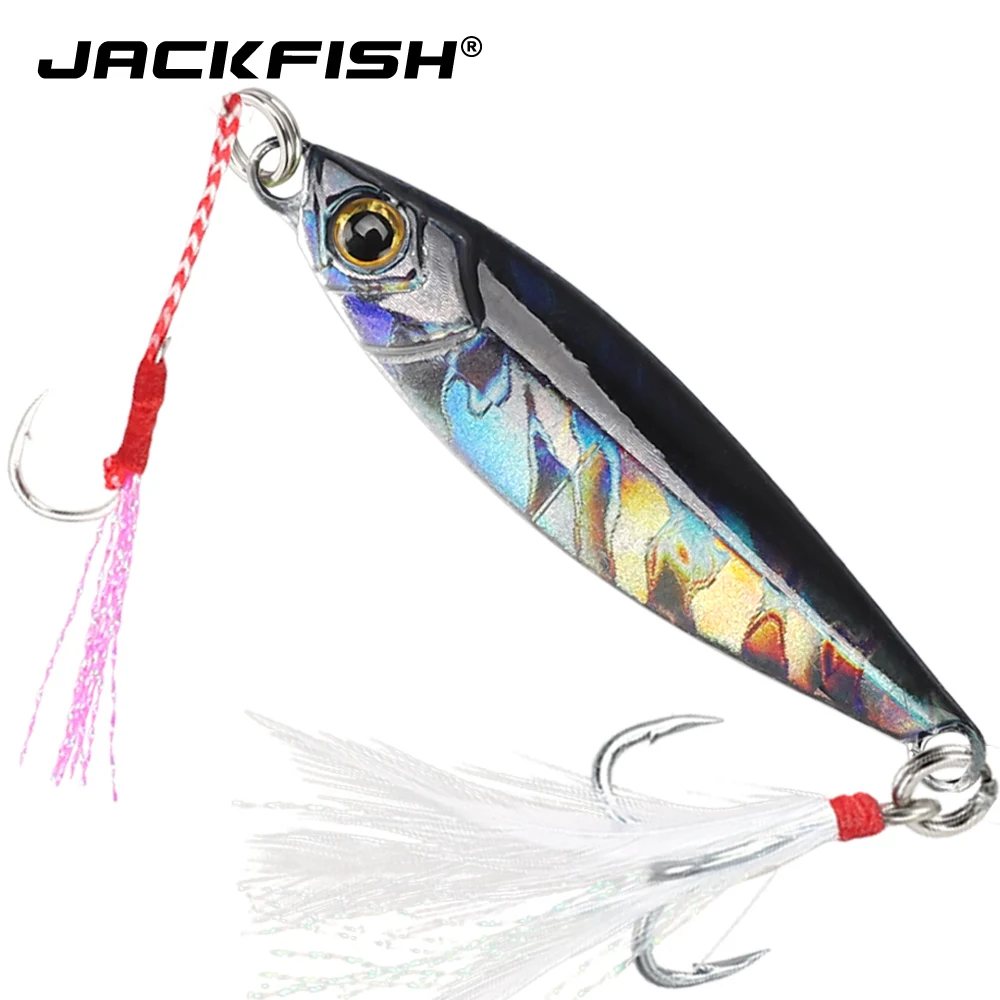 

JACKFISH 16 г/6 см, металлический джиг, жесткая искусственная свинцовая рыболовная приманка, лазерная Тонущая приманка, цветная рыболовная жестк...