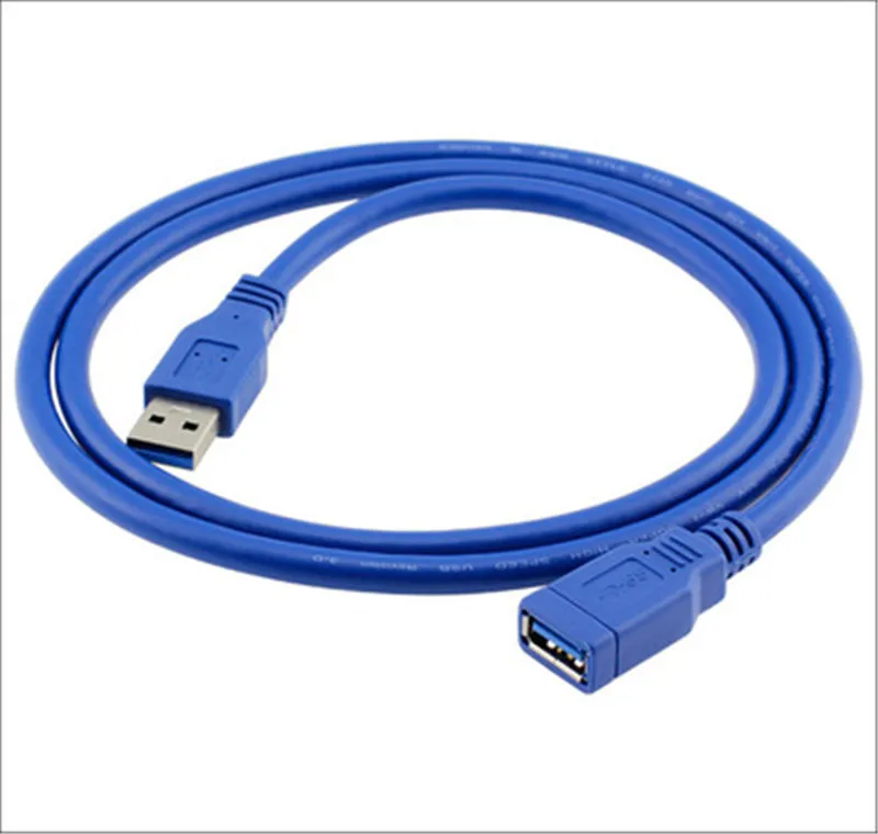 USB Удлинительный кабель из чистой меди прозрачный синий usb накопитель для мужчин