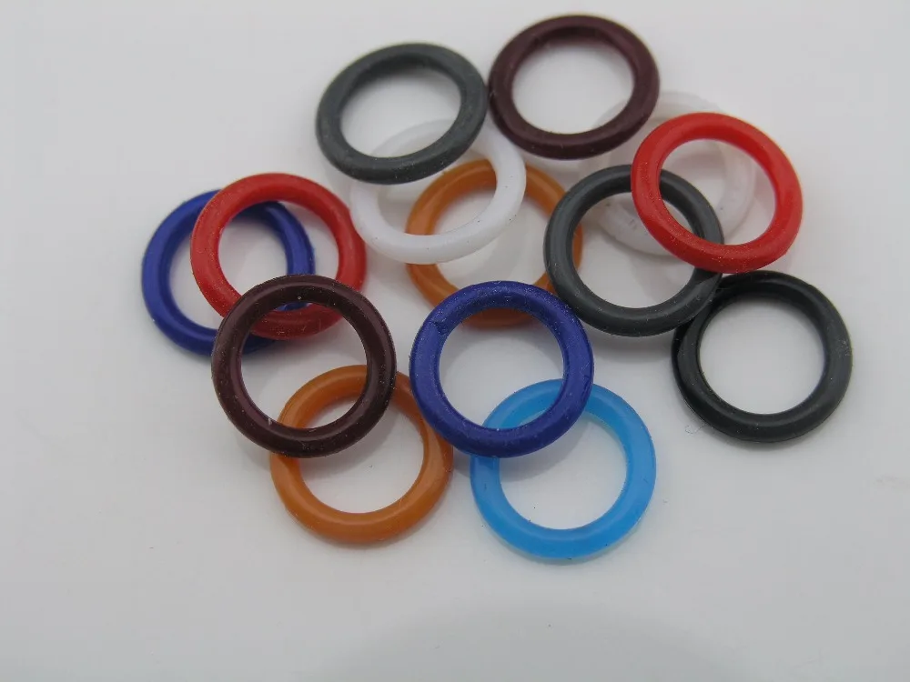 

5Colors--50pcs 12.0mm Rubber Oh-ring/Jump Ring For Licorice Leather Cord 8.0mm Hole