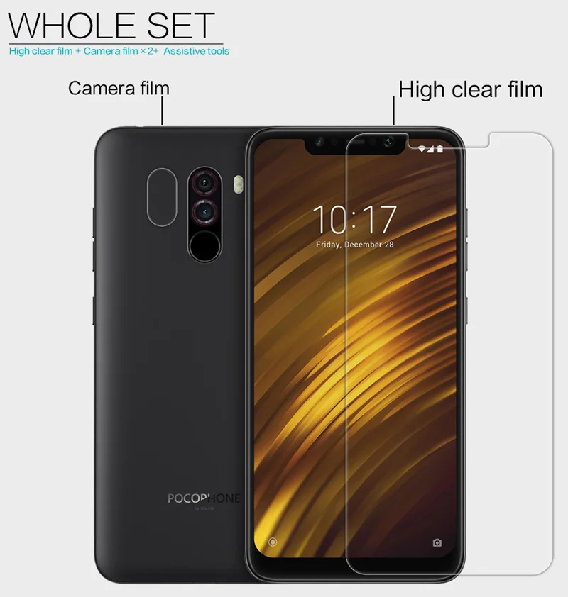 Прозрачная Защитная пленка Nillkin HD для Xiaomi Pocophone F1 Poco F1|Защитные стёкла и плёнки