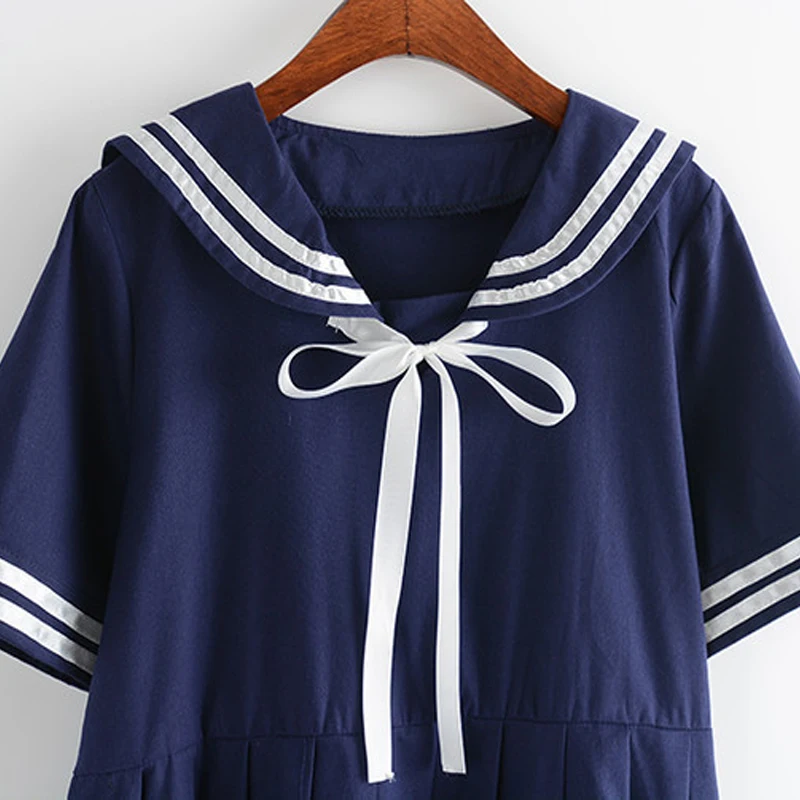 Новые летние женские японский Сен женской линии в морском стиле с рисунком