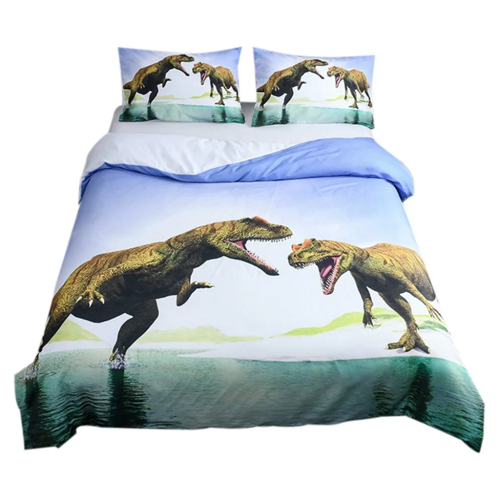 Набор пододеяльников из полиэстера покрывало для кровати с 3D драконом на замке