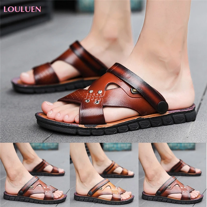 Мужская обувь большие размеры сандалии в британском стиле модная крутая дышащая