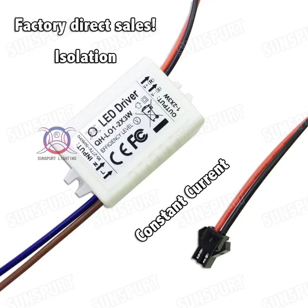 10 шт. изоляция AC85 277V в 5 Вт светодиодный драйвер 1 2x3W 600mA DC2 7V Светодиодный источник