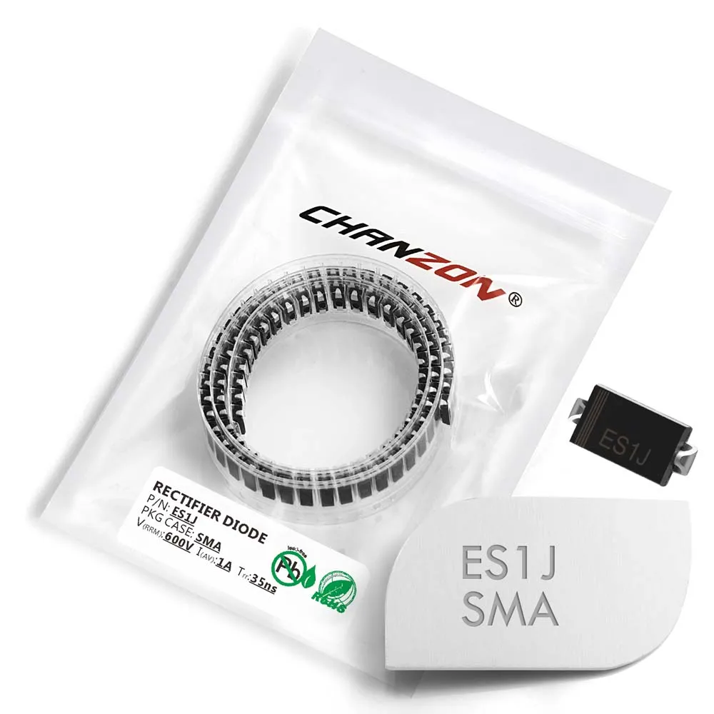 (100 шт.) ES1J SMD супер быстрое восстановление выпрямительного диода 1A 600 V 35ns SMA (DO 214AC) 1