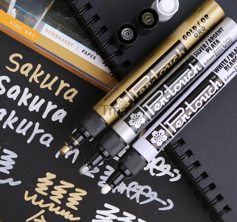 Одна деталь Sakura B109 металлические маркеры 0,7/1/2 мм рисунок профессиональных художников Краски маркер товары для рукоделия офисные и школьные принадлежности