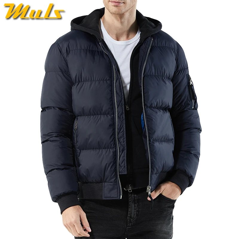 MuLS брендовая Зимняя Теплая мужская куртка ветронепроницаемая осенняя с