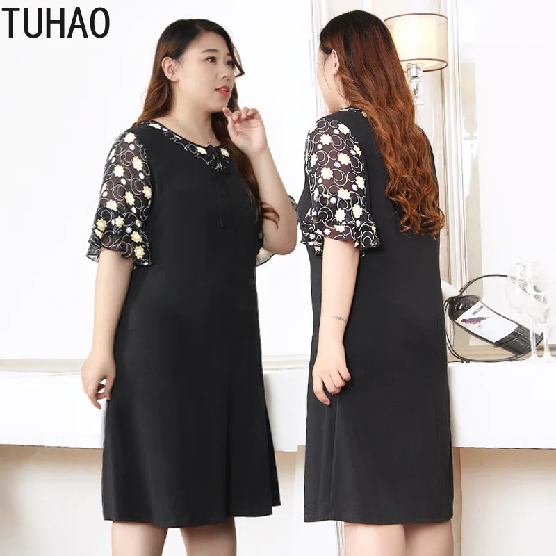 Женское офисное платье TUHAO черные элегантные вечерние платья 10XL 8XL с оборками на