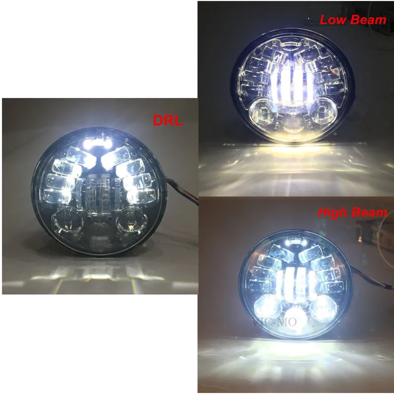 5-3/4-дюймовая круглая фара для Harley Daymaker Dyna Sportster 1200 48 883 с поворотным сигналом света, проекторным LED-фонарем дневного света.