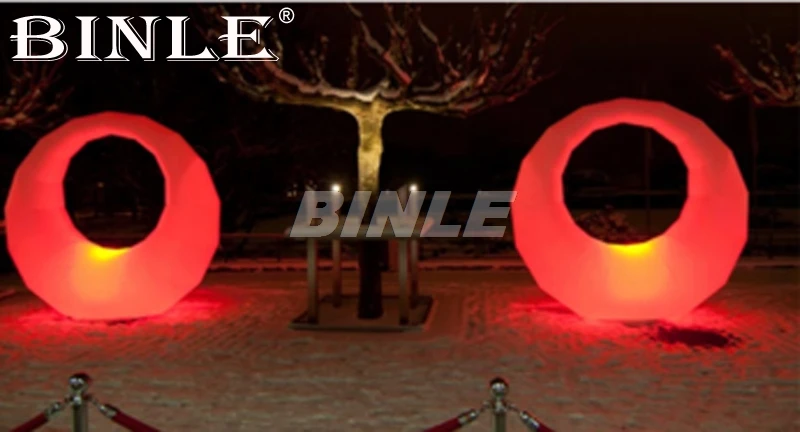2018 new arrival 2mH O shaped balloon inflatable led light circle ring with RGB for restaurant decoration | Дом и сад