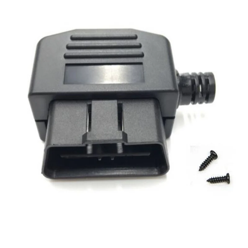 

10pcs/Lot Automotive Male Connector OBD2 Connector Plug + Housing + Line Card + Screw OBD Plug J1962M