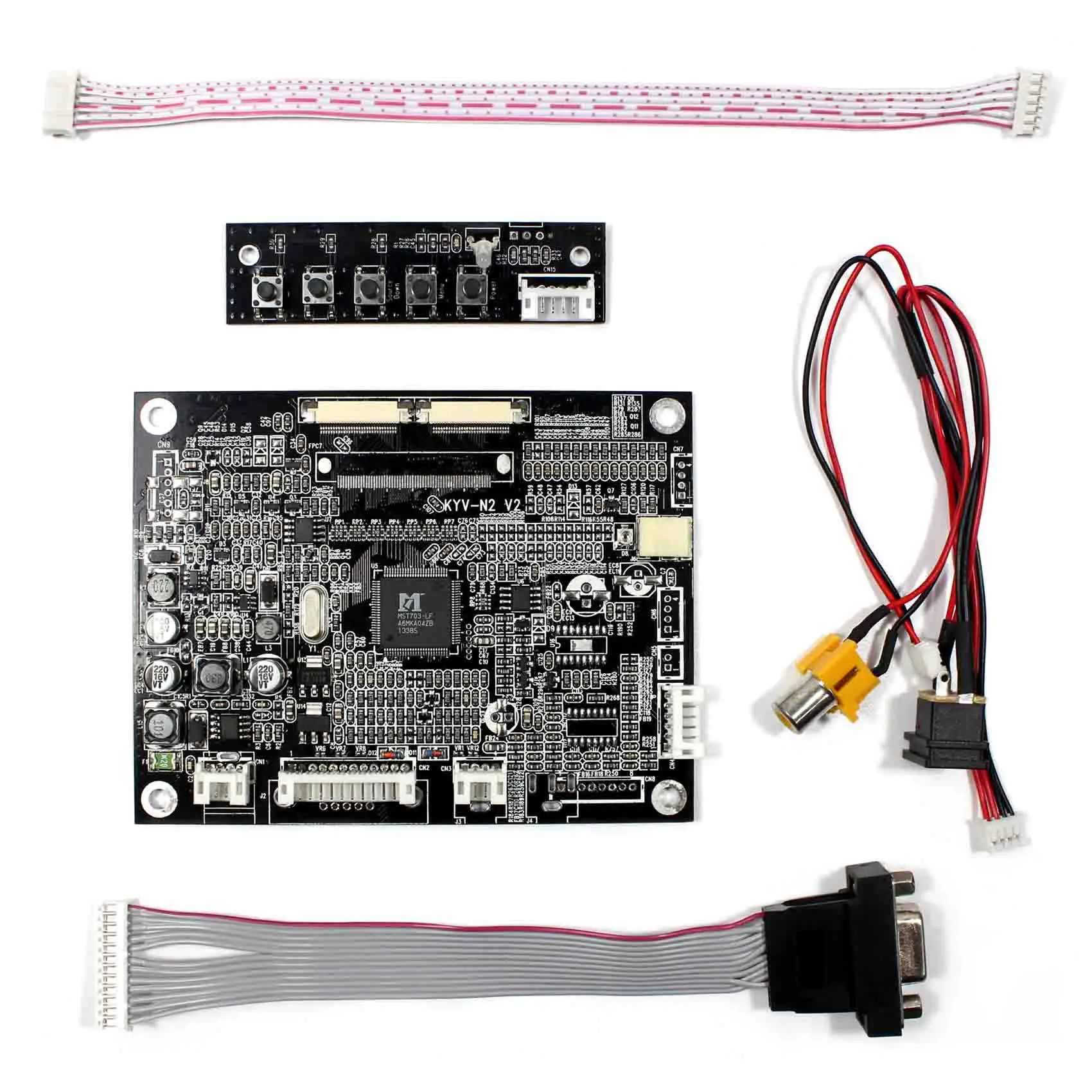 VGA+AV LCD Controller Board KYV-N2 V2 For 10.2&quot AT102TN03 800x480 Panel | Электроника