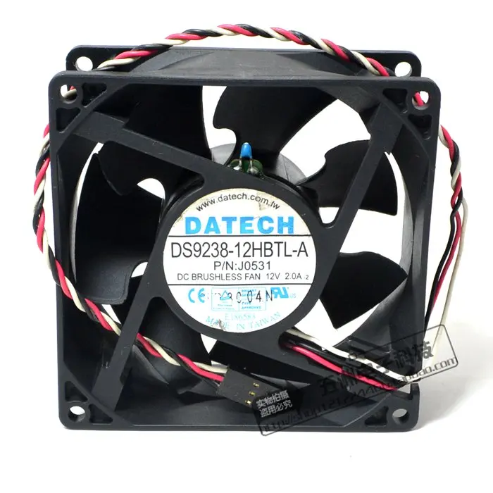 DATECH DS9238 12HBTL A DP/N : J0531 DC 12V 2A защитного стекла 92x92x38 мм версия 3 провода Сервер
