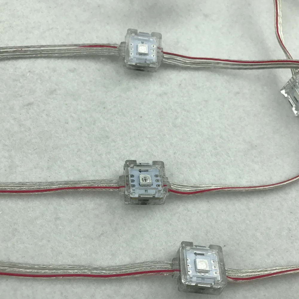 Пиксельный узел WS2811 led 5050 SMD 12 В постоянного тока 50 шт. струны прозрачный провод