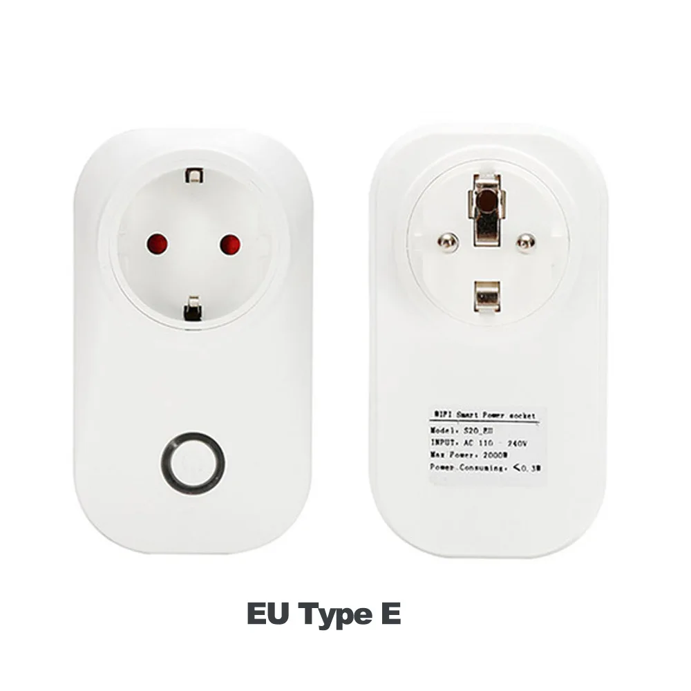 Sonoff S20 EU WiFi Smart Socket Home Wireless Plug Outlet Timer Wifi Switch APP Controller Work With Alexa | Электроника