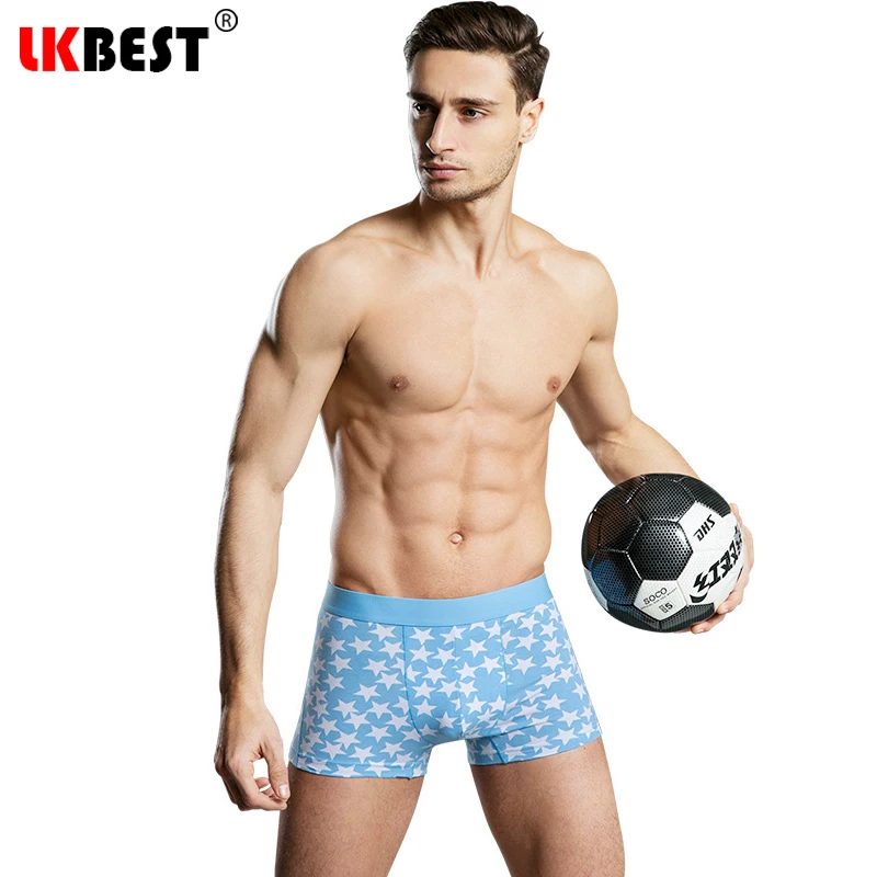 LKBEST 6 шт./партия модные Для мужчин трусы-боксеры с изображением Принт звезды