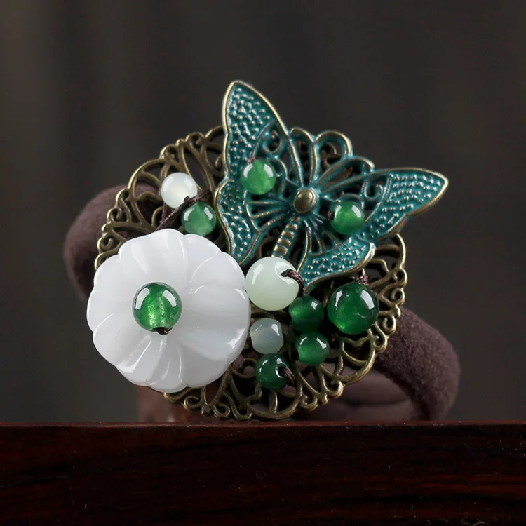 9 дизайн старый китайский ветер cloisonne lapis Цветы hairband, халцедон этнические аксессуары для волос, классические Винтажные Украшения для волос