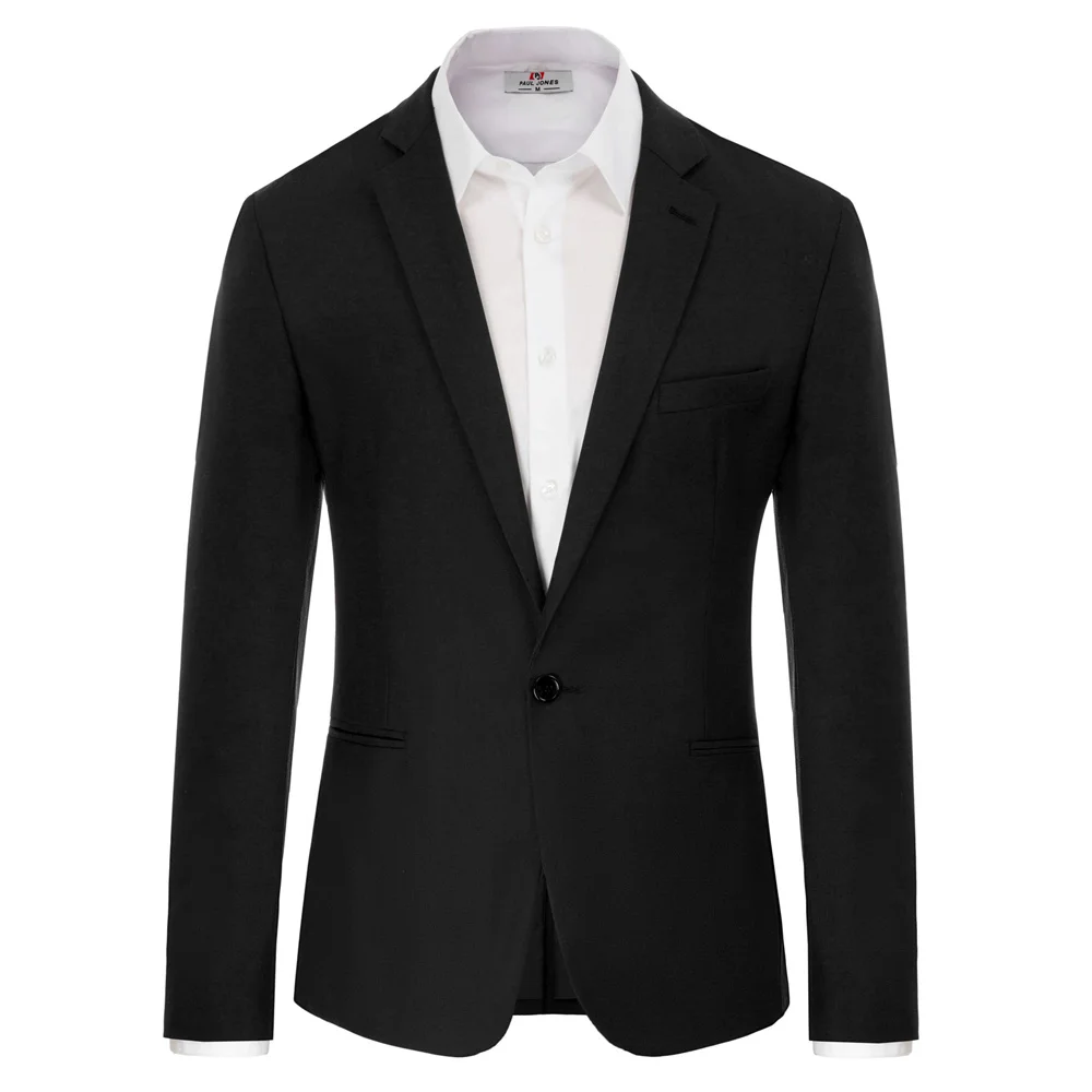 Деловой плащ Топы блейзер Свадебные однотонные Для мужчин тонкий жакет на одной