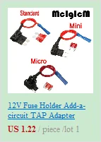 12 В держатель предохранителя Add-a-circuit TAP Adapter Micro/Mini/Standard ATM APM Blade АВТОМАТИЧЕСКИЙ Предохранитель с 10А лезвием автомобильный предохранитель с держателем