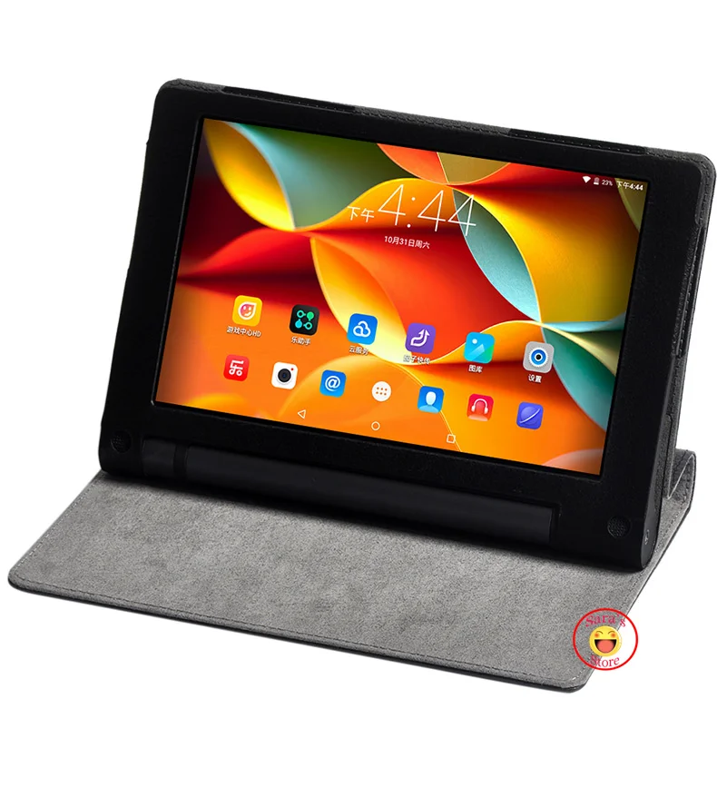 Чехол из искусственной кожи для lenovo Yoga tablet 3 850F, настольный чехол для lenovo tab 3 850F YT3-850F 850m 850l, чехол, бесплатный подарок - Цвет: black