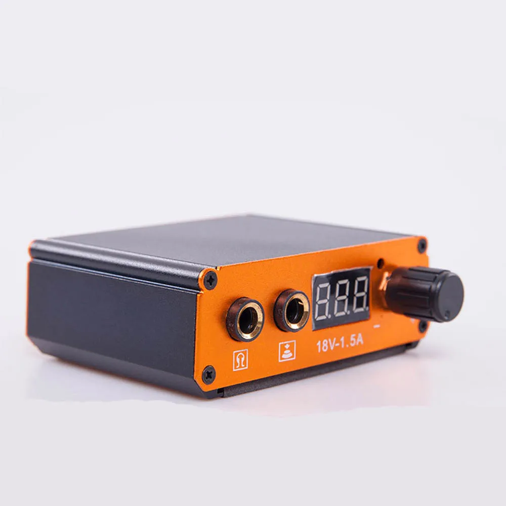 

New Professional Mini TPower Dual Power Supply Golden/Black with Power Adaptor for Coil & Rotary Tattoo Machines