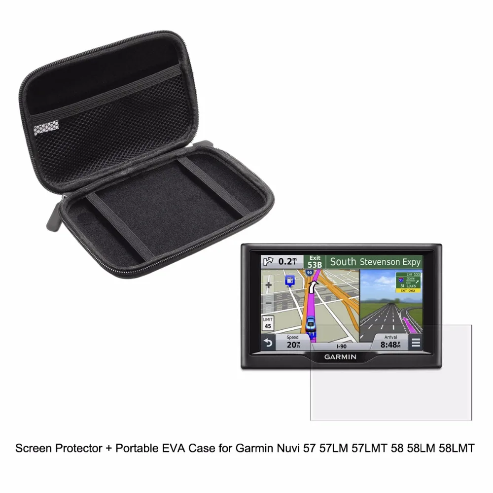 Автомобильный портативный защитный чехол 5 дюймов Inche + прозрачная защитная