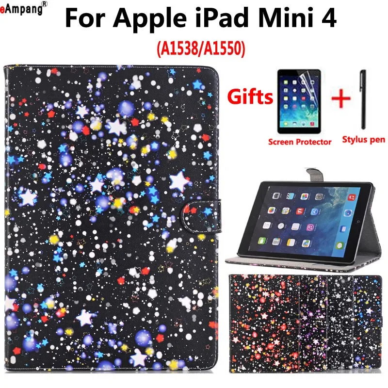 Кожаный чехол с изображением звездного неба для Apple iPad mini 4 Mini4 7 9 A1538 A1550 умный