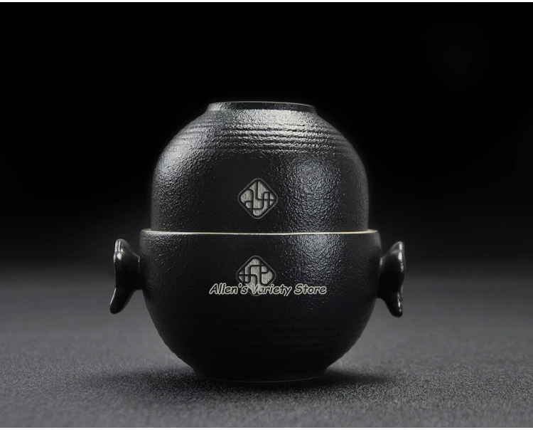 Gaiwan фарфор Черный керамика глазурованный чайный набор горшок для путешествий чайный сервиз 1 горшок 2 чашки чайный набор кунг-фу керамический портативный чайный горшок фарфор