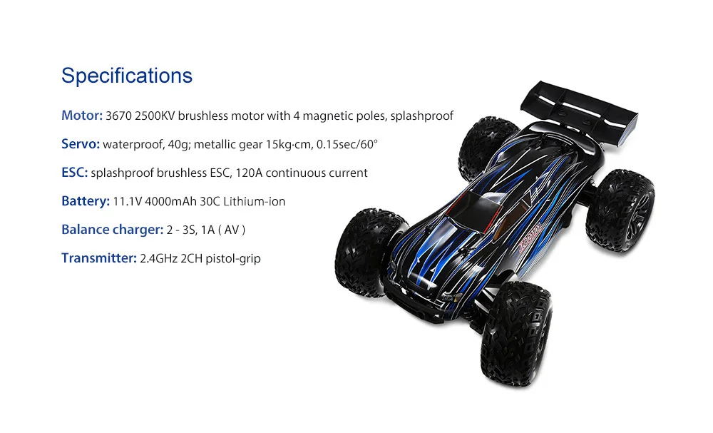 JLB Racing 21101 1:10 4WD RC бесщеточный внедорожный грузовик RTR 80-100 км/ч/3670 2500KV бесщеточный двигатель/функция колесиков