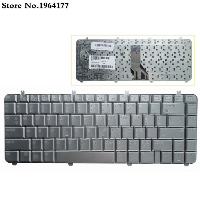 Английская клавиатура для ноутбука HP Pavilion DV5 1100 1200 1000 1219 1218TX 1219TX AEQT6700210 QT6A Silver