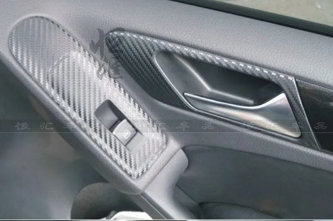 TAIHONGYU Black Carbon Fiber Interior Panel Dashboard Sticker Set Decor Trim Protector Fit For VW GOLF GTI MK6 AT | Автомобили и
