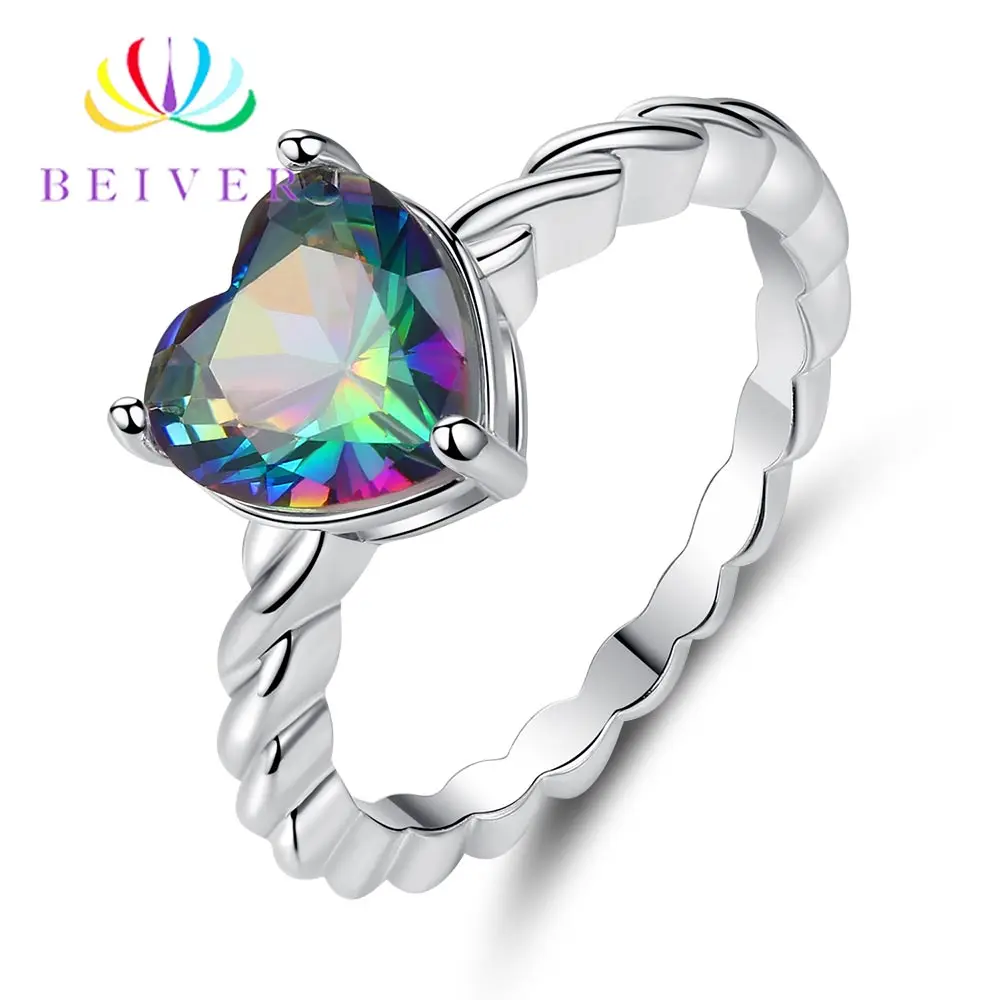 Beiver 2019 Новое поступление белые бриллиантовые обручальные кольца с цирконом в