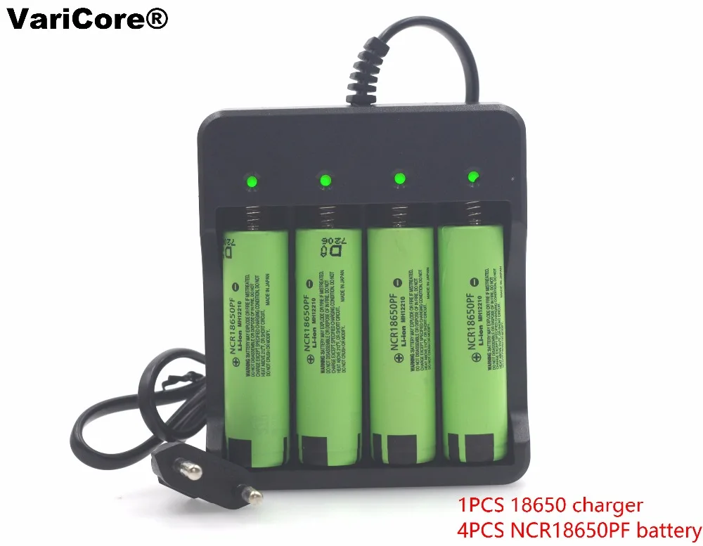 4 шт.. Новый оригинальный аккумулятор 18650 3 7 V NCR18650PF 2900 mAh литий-ионный + 1x18650