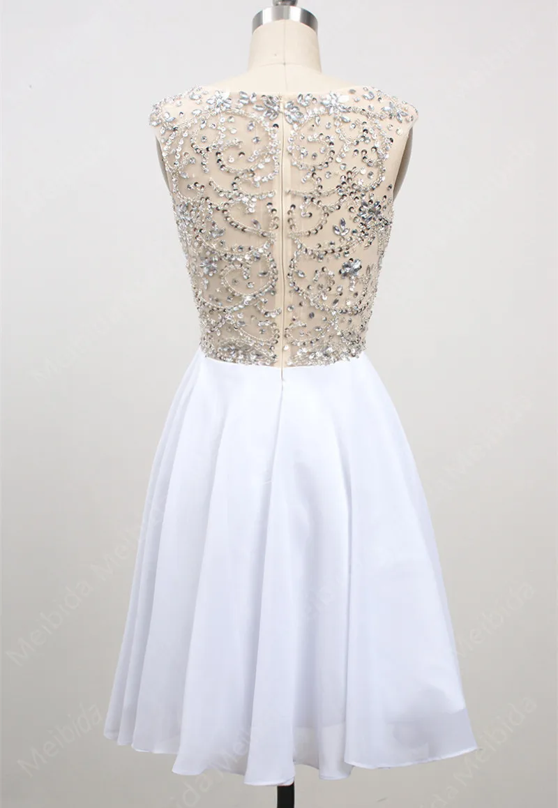 Реальная Картина Коктейльные Платья 2016 Короткие Белые Выпускные Новое Прибытие