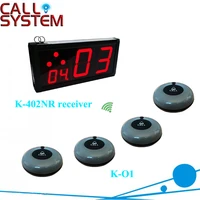 electronic pager wireless calling system 1 display k 402nr with 15 bell buzzer k o1 for server
