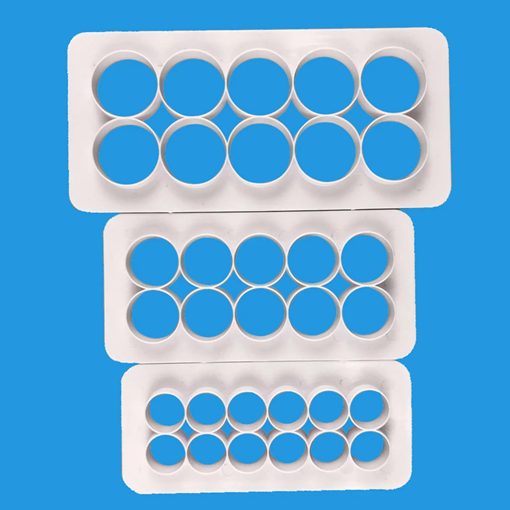 Fondant Cutter Puzzle Cake Mold Baking Decorating Tool 3pcs Geometry Round Cookie Chocolate Craft 2019 New Arrival | Дом и сад