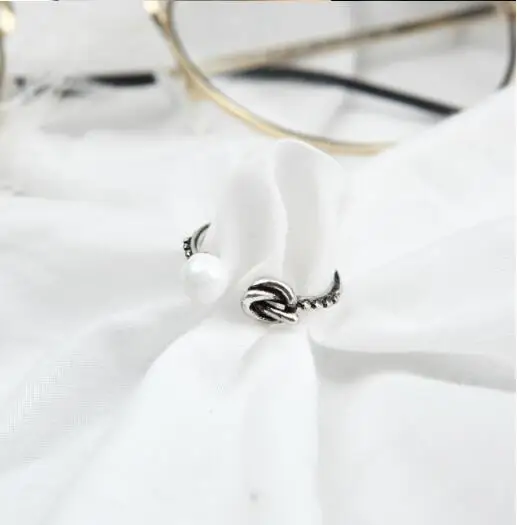 jz 055 2017 simple opening pearl knot full ring fashion big wild tail jewelry female most beautiful accessories fac | Украшения и