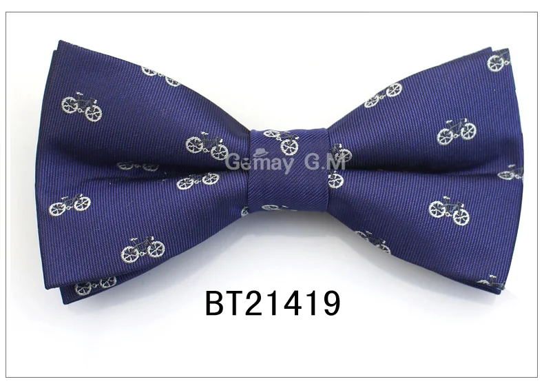 BT21419 Формальный деловой костюм галстуки-бабочки для мужчин, Полиэстеровые галстуки с животными, модный регулируемый галстук-бабочка для свадьбы, вечеринки, жениха, бабочки - Цвет: BT21419